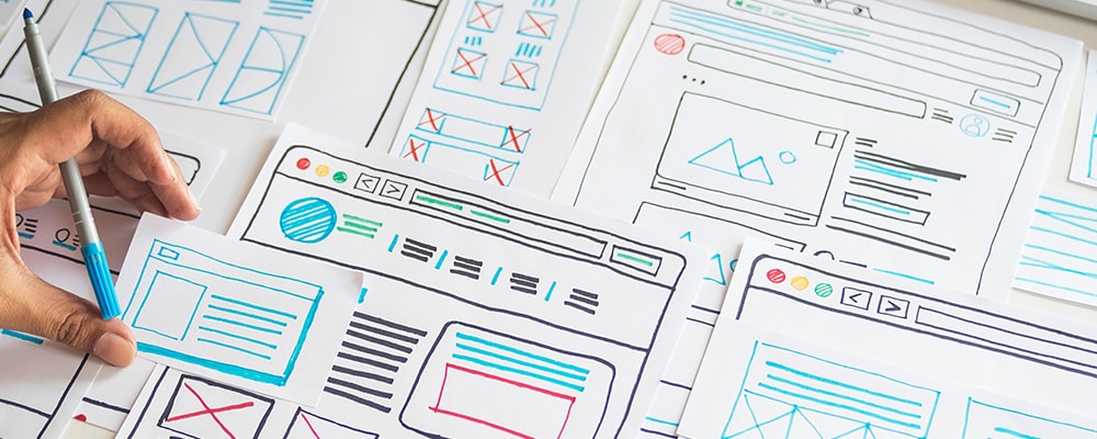 UX research and wireframes